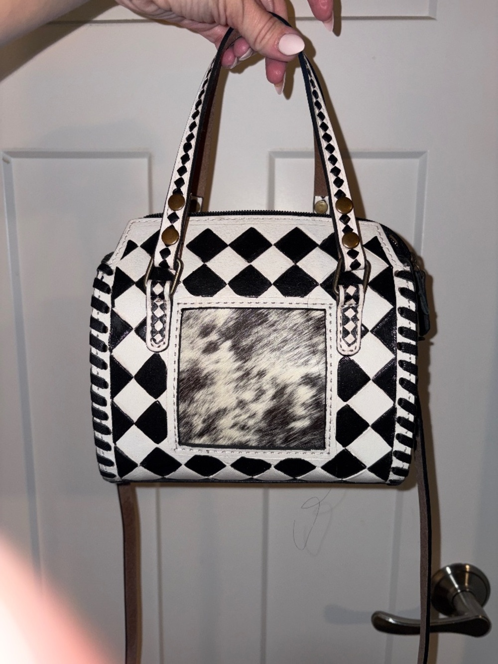 Mini cowhide speedy bag